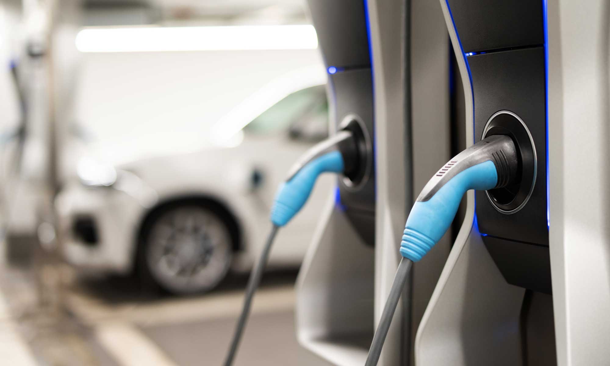 E-Ladestation in einer Tiefgarage
