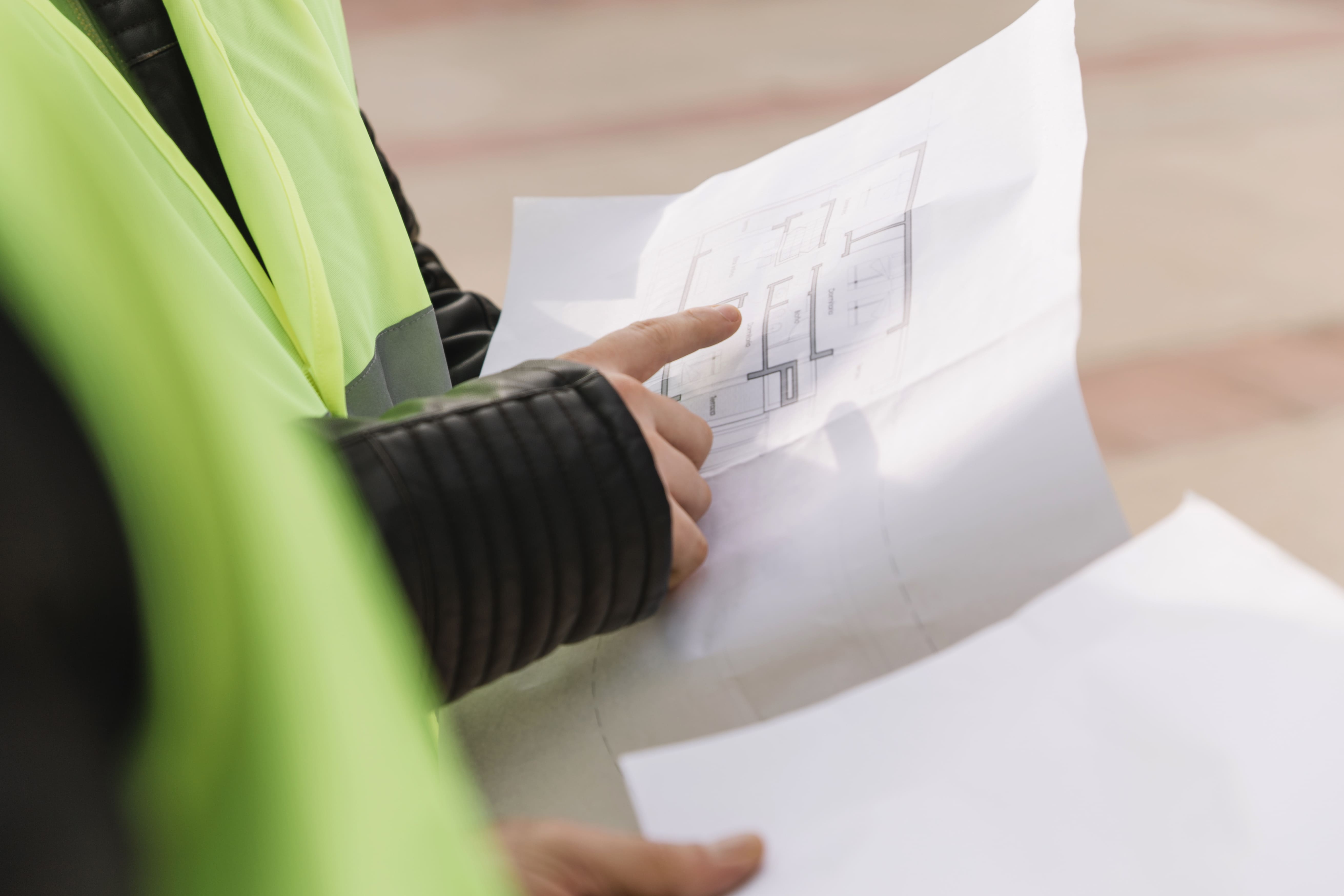 Bauplan wird analysiert